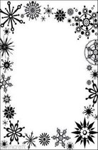 CTFD4030 Crafts too Embossingfolder Frost Frame - kader sneeuwvlokken - embossingmal winter 10,5 x 15 cm