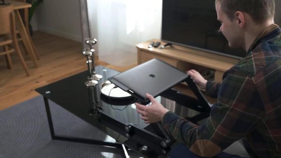 Gestaag vervolging Drama Ergonomische Laptoptafel Met Muismat & Actieve USB Ventilator Koeling - 360  Graden... | bol.com
