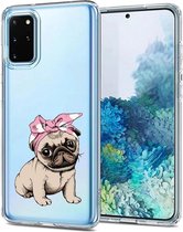 Samsung Galaxy S20 Plus Transparant siliconen hoesje (schattig hondje)