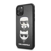 Zwart hoesje van Karl Lagerfeld - Backcover - Choupette - iPhone 11 Pro Max - Embossed - KLHCN65KICKC