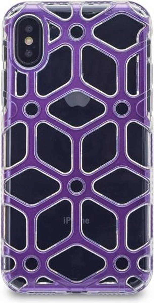 Backcover hoesje voor Apple iPhone X- Apple iPhone Xs - Paars- 8719273267813