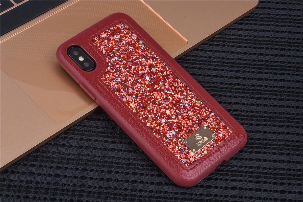 UNIQ Accessory iPhone X-Xs Hard Case Backcover glitter - Rood