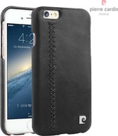 Zwart hoesje Pierre Cardin - Backcover - voor de iPhone 6-6S - Leer - Luxe cover