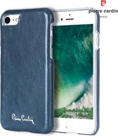 Blauw hoesje van Pierre Cardin - Backcover - Stijlvol - Leer - voor iPhone 7-8 - Luxe cover