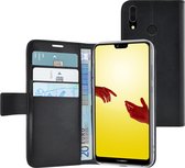 Azuri walletcase met magnetische sluiting - black - voor Huawei P20 Lite