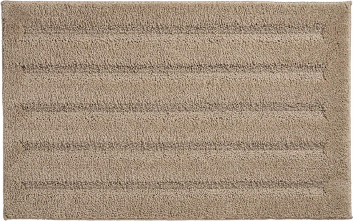 Lucy's Living Luxe Badmat TEMPO Sand Gerecycled – 50 x 80 cm – bruin - katoen - polyester - badkamer mat - badmatten - badtextiel - wonen – accessoires - exclusief