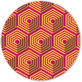 Wooncirkel - Retro Patroon - Geel & Roze (⌀ 40cm)