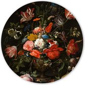 Wooncirkel - Stilleven met Bloemen - Abraham Mignon (⌀ 40cm)