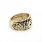 Viking Verstelbare Ring Keltische Knoop Goudkleurig