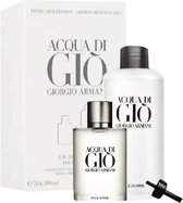 Armani Acqua di Gio Giftset - 50 ml refillable eau de toilette spray + 200 ml refill eau de toilette - navulbare cadeauset voor heren