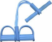 Fitness pedaal trainer bands/ home trainer/ fitness elastisch zitten (kleur blauw)