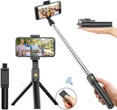 3-In-1 Universele - Selfie stick - Statief - Opvouwbare Tripod - 360° Draaibaar - Driepoot - Met Bluetooth - Afstandsbediening - (Android - Apple iPhone) - Selfiestick