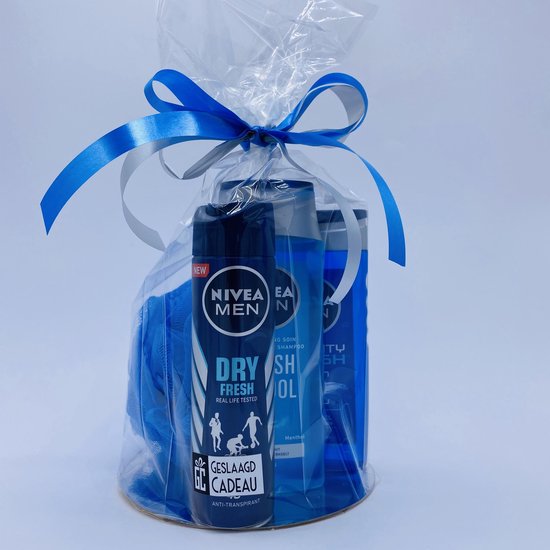 Cadeau voor man Nivea men Fresh shampoo Nivea deodorant Nivea shower gel en  douche... | bol.com