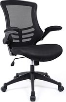 Dolphin - Design Bureaustoel - Mesh - Manager / Directiestoel - Verstelbare Armleuning -  Ergonomisch - Extra comfort - Zwart