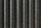 Outdoor deurmat Inuci, met "Eco", pvc vrije rugzijde, kleur "Grey Striped", 100 cm x 60 cm.