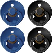 BIBS Fopspeen - Maat 2 (6-18 maanden) - 4 stuks - Black en Midnight