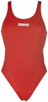 arena Solid Swim Tech High One Piece Swimsuit Dames, red-white Maat DE 40 | US 36
