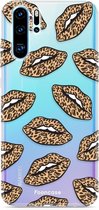 Huawei P30 Pro hoesje TPU Soft Case - Back Cover - Rebell Leopard Lips (leopard lippen)