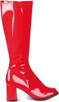 "Rode lakleren laarzen voor dames - Verkleedattribuut"