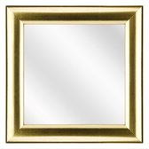 Spiegel met Ronde Houten Lijst - Goud - 40x40 cm