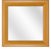 Spiegel met Ronde Houten Lijst - Blank - 20x20 cm