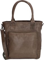 Old West leren shopper grijs