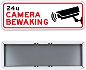 Parkeerbord camerabewaking 24u 60x20cm - Stevig aluminium bord met dubbel omgezette rand
