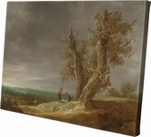 Landschap met twee eiken| Hendrik Cornelisz. Vroom | in of na 1629 | 60Cm x 40CM | Canvas | Foto op canvas | Oude meesters