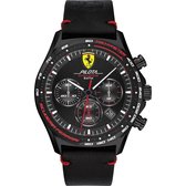 Ferrari Pilota Evo 0830712 Horloge - Leer - Zwart - Ø 44 mm