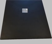 Composiet douchebak Solid Eco 89x152cm zwart structuur egaal