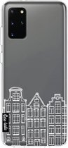 Casetastic Samsung Galaxy S20 Plus 4G/5G Hoesje - Softcover Hoesje met Design - Amsterdam Canal Houses White Print