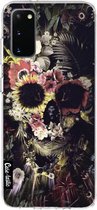 Casetastic Samsung Galaxy S20 4G/5G Hoesje - Softcover Hoesje met Design - Garden Skull Print
