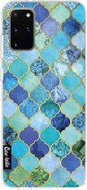 Casetastic Samsung Galaxy S20 Plus 4G/5G Hoesje - Softcover Hoesje met Design - Aqua Moroccan Tiles Print