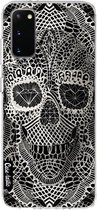 Casetastic Samsung Galaxy S20 4G/5G Hoesje - Softcover Hoesje met Design - Lace Skull Print