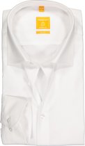 Redmond modern fit overhemd - mouwlengte 7 - wit - Strijkvriendelijk - Boordmaat: 45/46