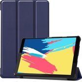 Case2go - Tablet Hoes geschikt voor Lenovo Tab M8 FHD - Tri-Fold Book Case - Donker Blauw
