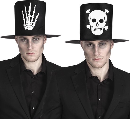 Chapeau haut de forme main squelette pour homme - Coiffe habillée | bol.com