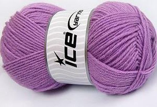 Aiguille à tricoter en laine violette taille 4-5 mm. - 100 grammes par  pelote de laine