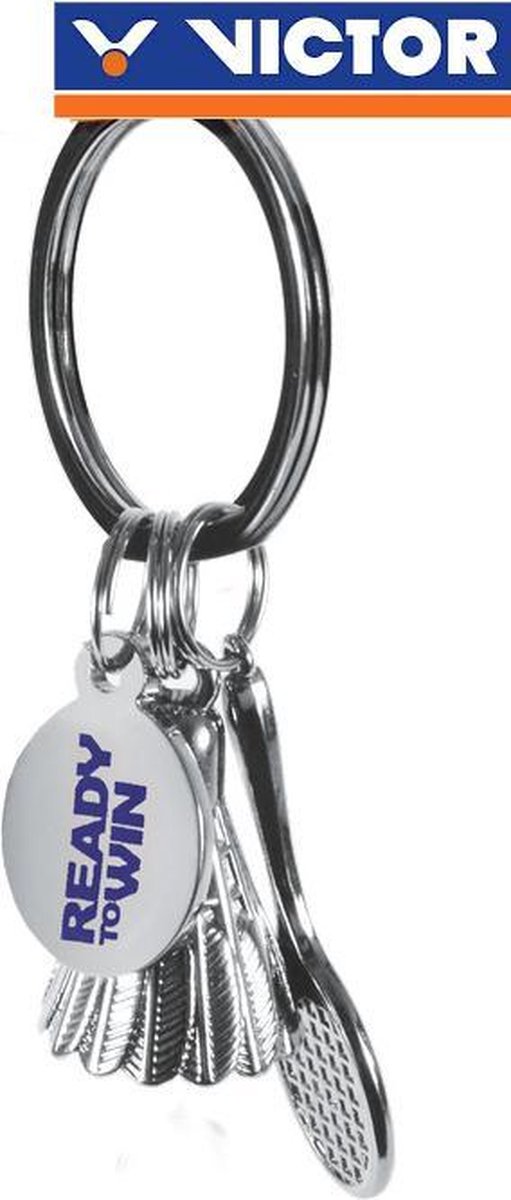 VICTOR badmintonshuttle en racket sleutelhanger