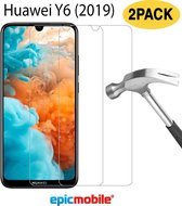 Huawei Y6 2019 Screenprotector - 2X Tempered Glass - 9H Anti Shock - 2Pack voordeelpack - Epicmobile