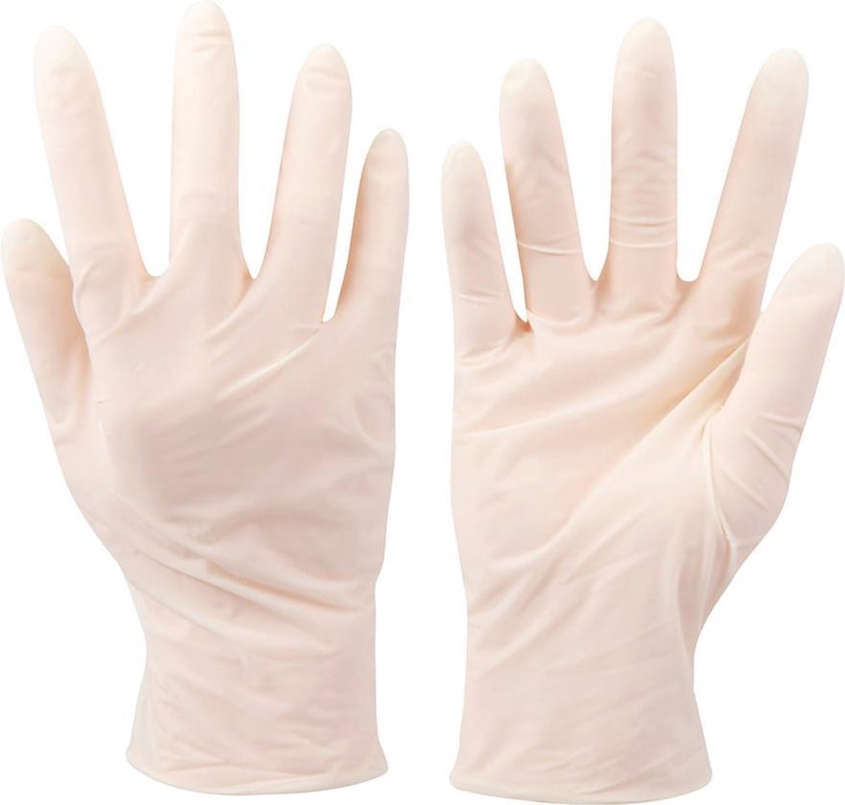Goedkoopste 100 werkhandschoenen, wegwerphandschoenen, latex, wit, S, ongepoederd