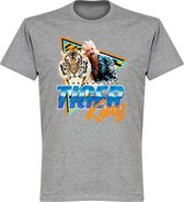 Joe Exotic Tiger King T-Shirt - Kinderen - Grijs - 140