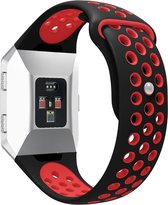 YONO Siliconen bandje - Fitbit Ionic - Rood/Zwart