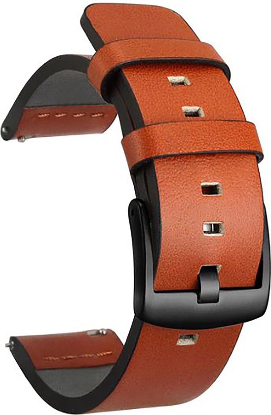 Horlogeband leer online 22mm