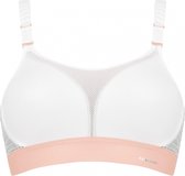 Triumph Sportbeha - Maat 90D - Vrouwen - wit/ licht roze