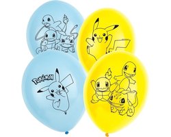 18x Pokemon ballonnen versiering voor een Pokemon themafeestje - thema feest ballon kinderfeestje/verjaardag