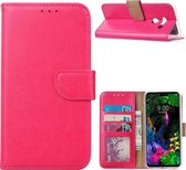 LG G8 ThinQ - Bookcase Roze - portemonee hoesje