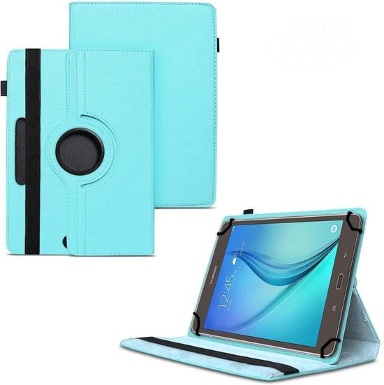 Universele Tablet Hoes voor 10 inch Tablet - 360° draaibaar - Lichtblauw