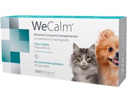 WePharm WeCalm - 10 Tabletten - Ondersteuning Bij Vuurwerk, Onweer, Reizen en Stress - Rustgevend Voor Honden En Katten – Natuurlijk Supplement
