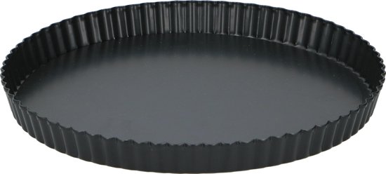 Moule de Cuisson Alpina Quiche Acier 28 X 3,5 Cm Noir